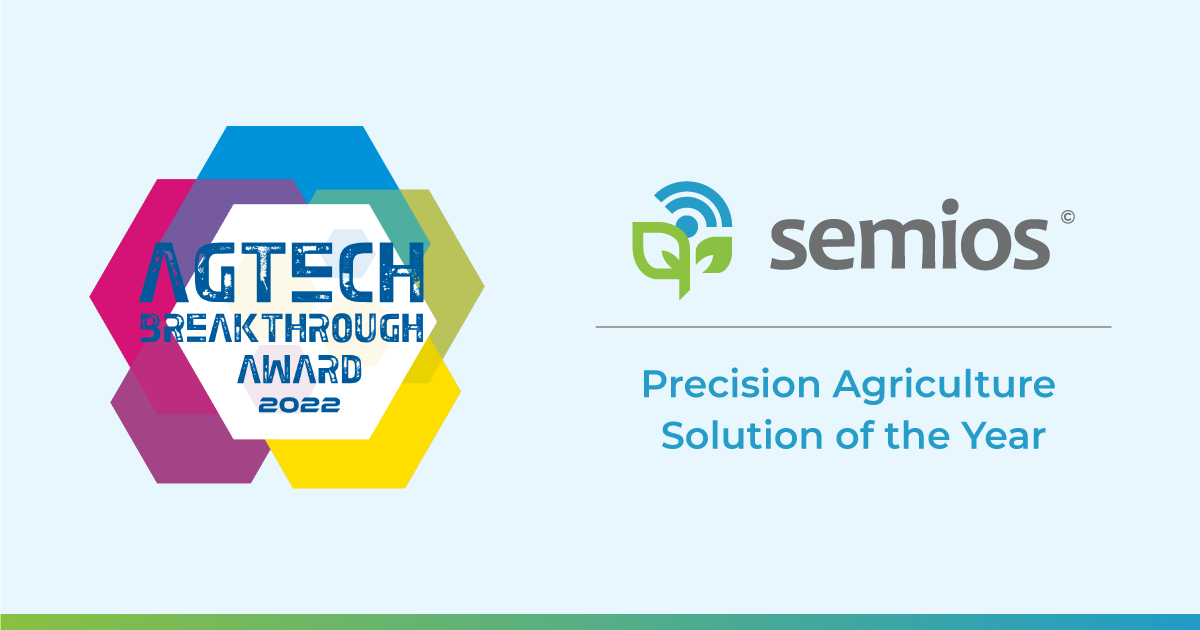Semios Named “Precision Agriculture Solution of the Year”