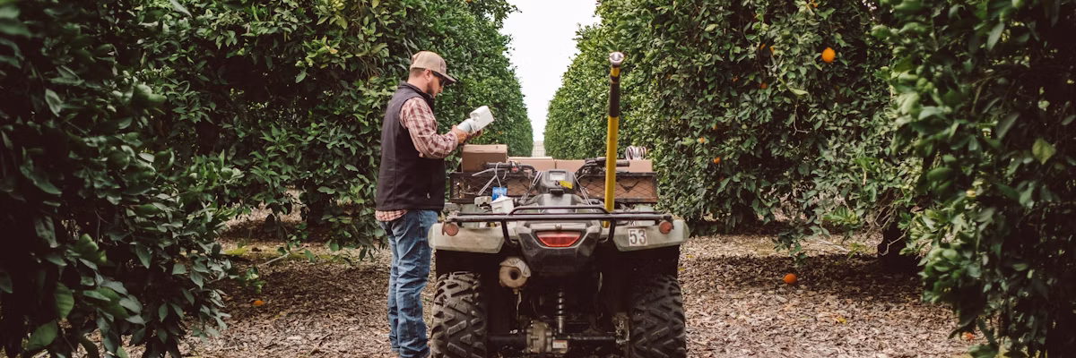 Semios field services team member in the field